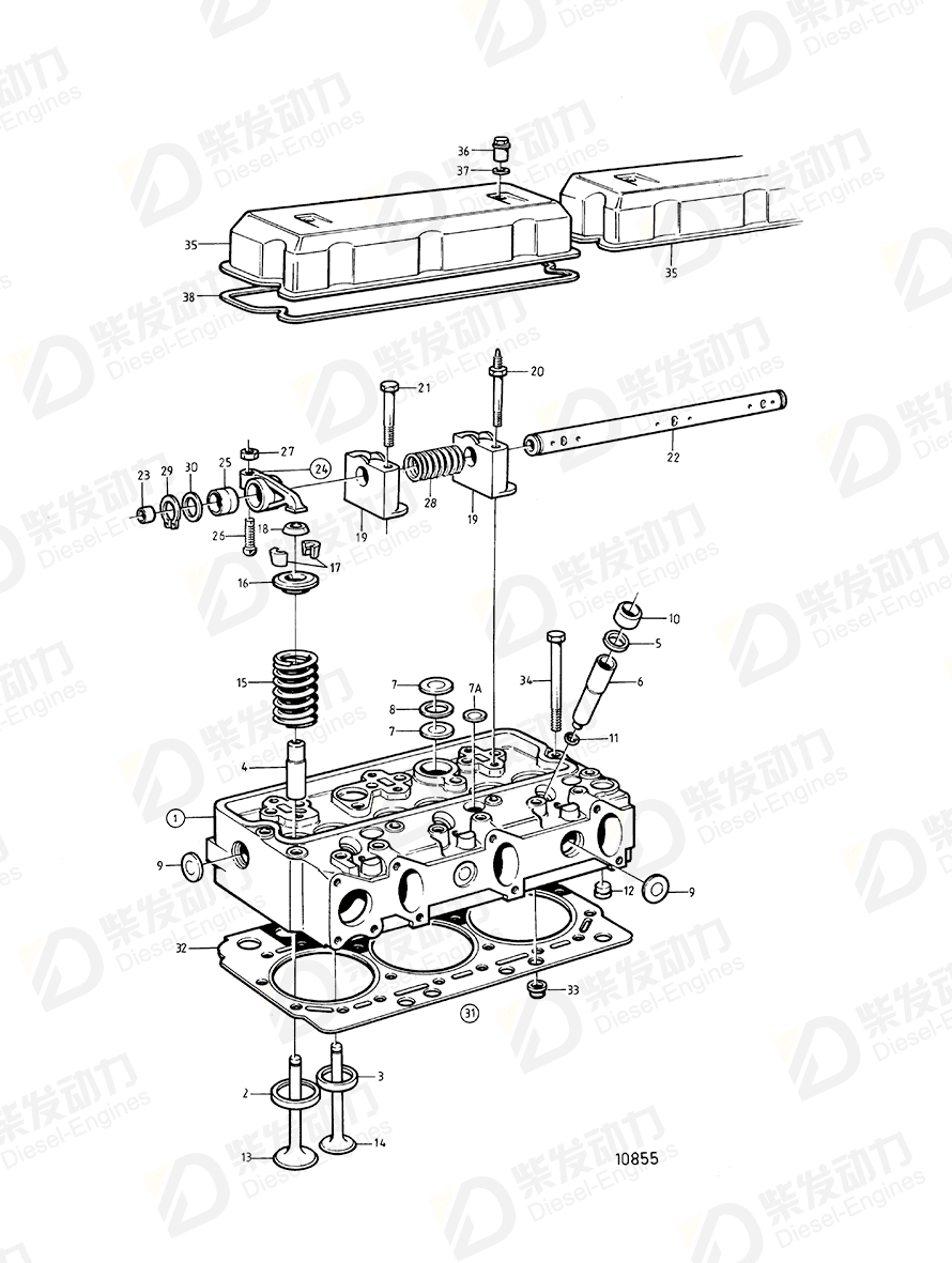 VOLVO Inlet valve 3825723 Drawing